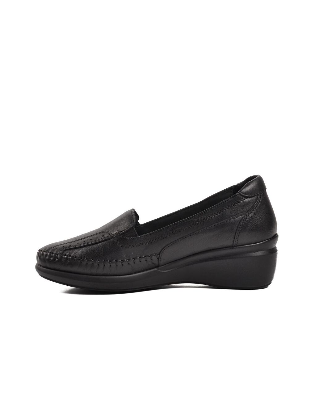 Forex 1010 Siyah Hakiki Deri Kadın Günlük Ayakkabı-1