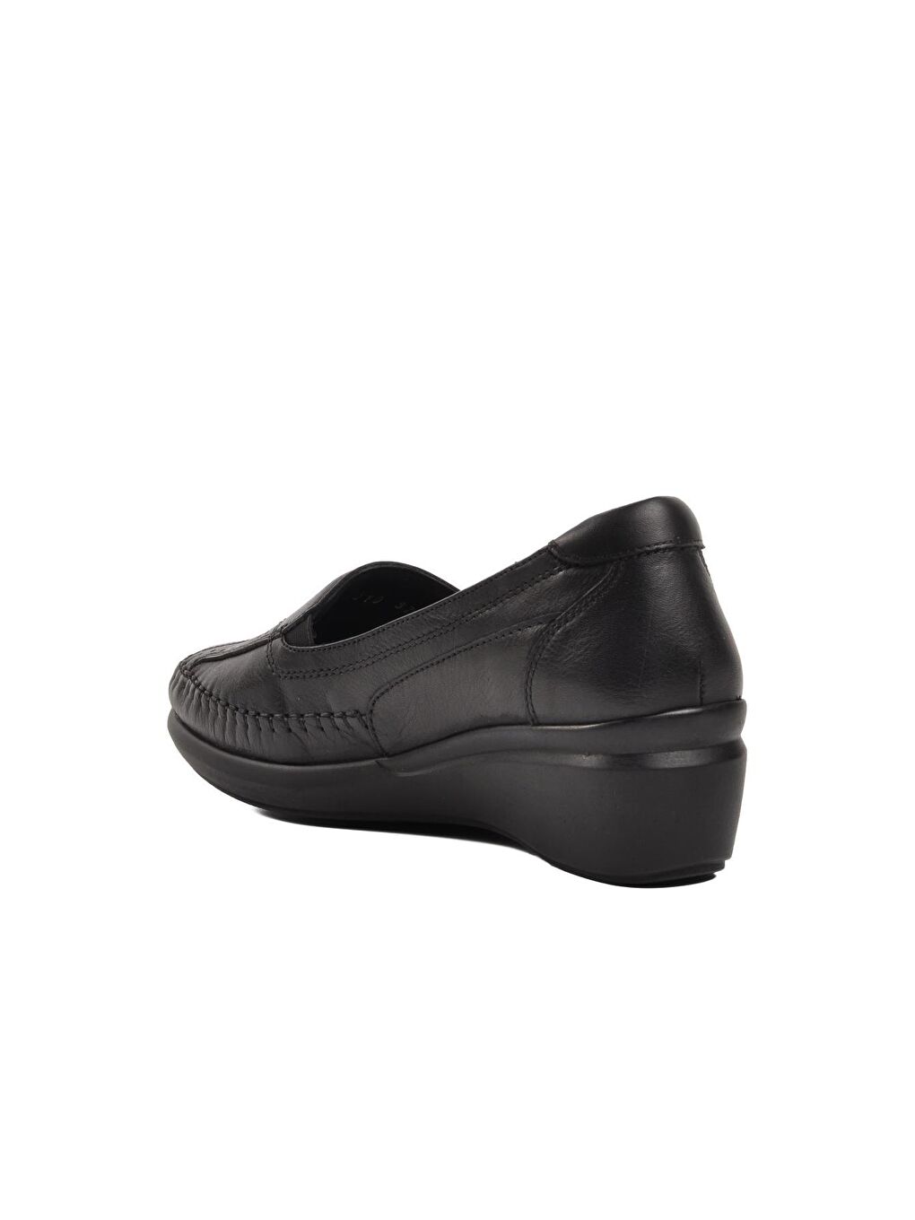 Forex 1010 Siyah Hakiki Deri Kadın Günlük Ayakkabı-3