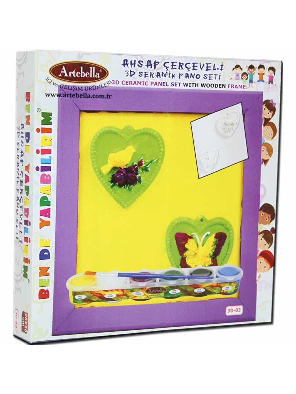 Seramik Boyama Seti 20x20cm 3D-03-2