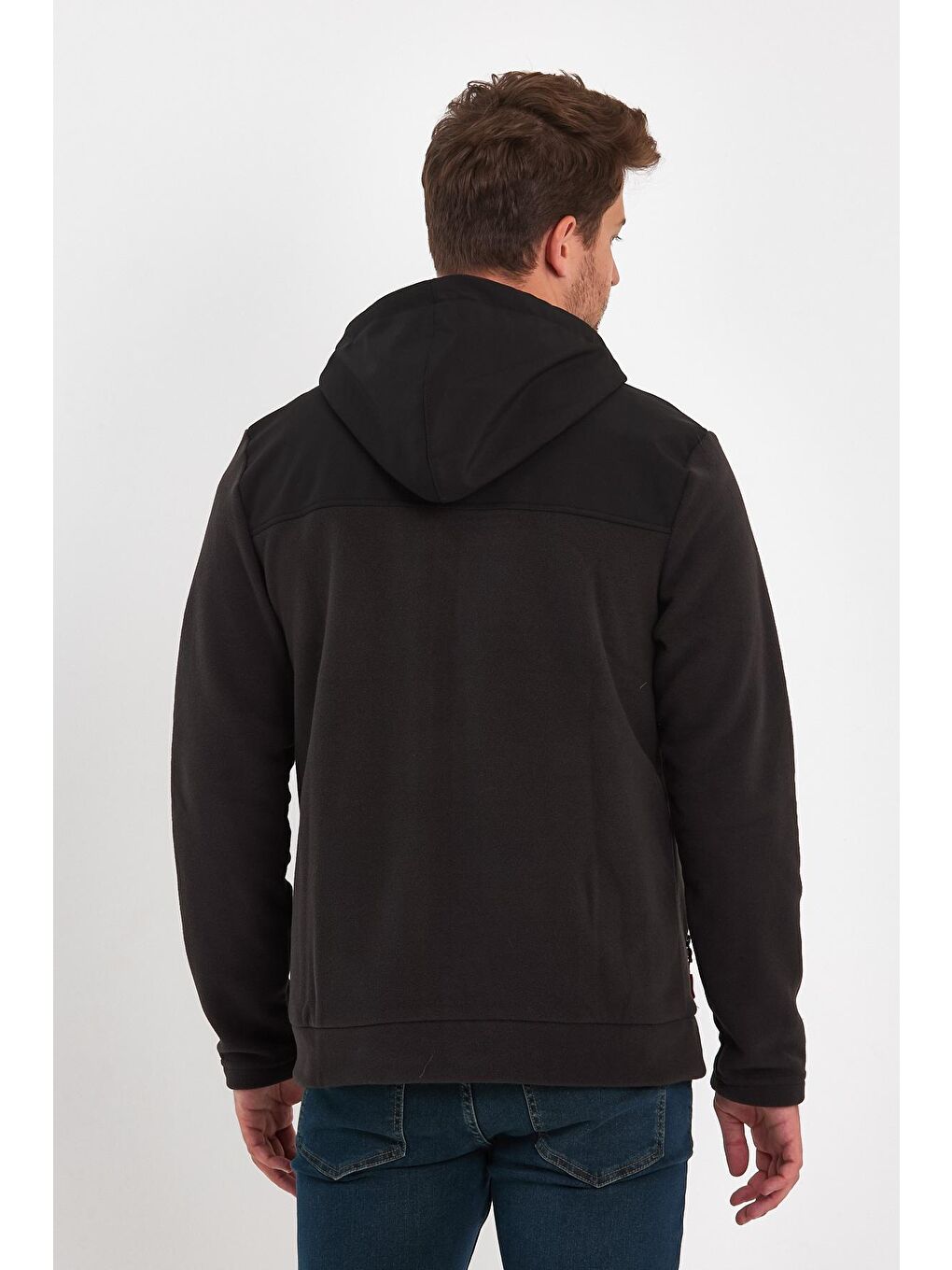 Rodi Antrasit Kapşüonlu Erkek Fermuarlı Sweatshirt - 4