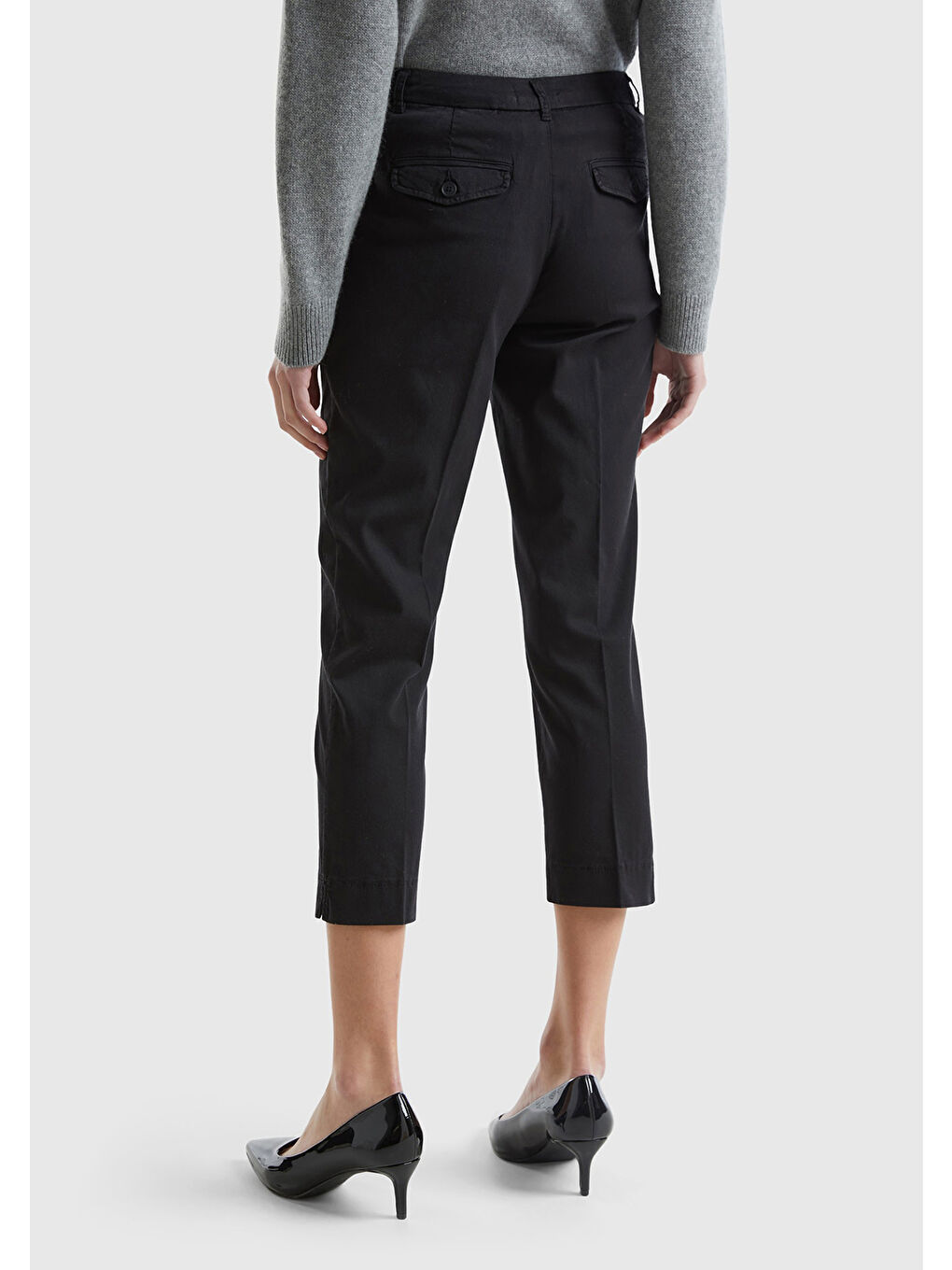 Kadın Siyah Mevsimlik Chino Pantolon-2