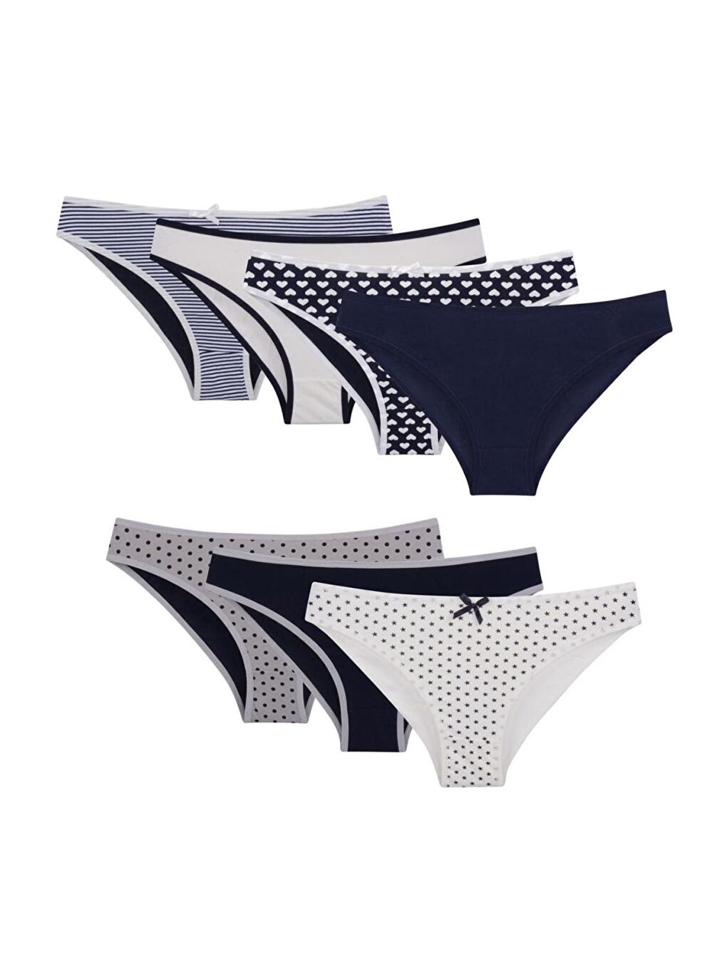 Pembe Kadın Külot 7 Li Paket Elastanlı Somon