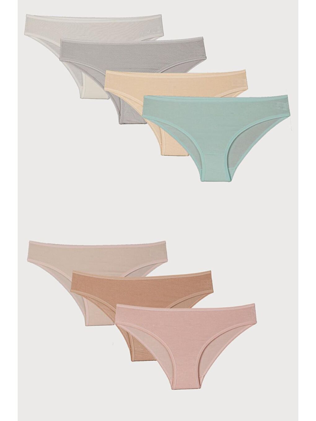 Karışık Kadın Külot 7 li Paket Bambu Elastanlı Antibakteriyel MIXCOLOR-1