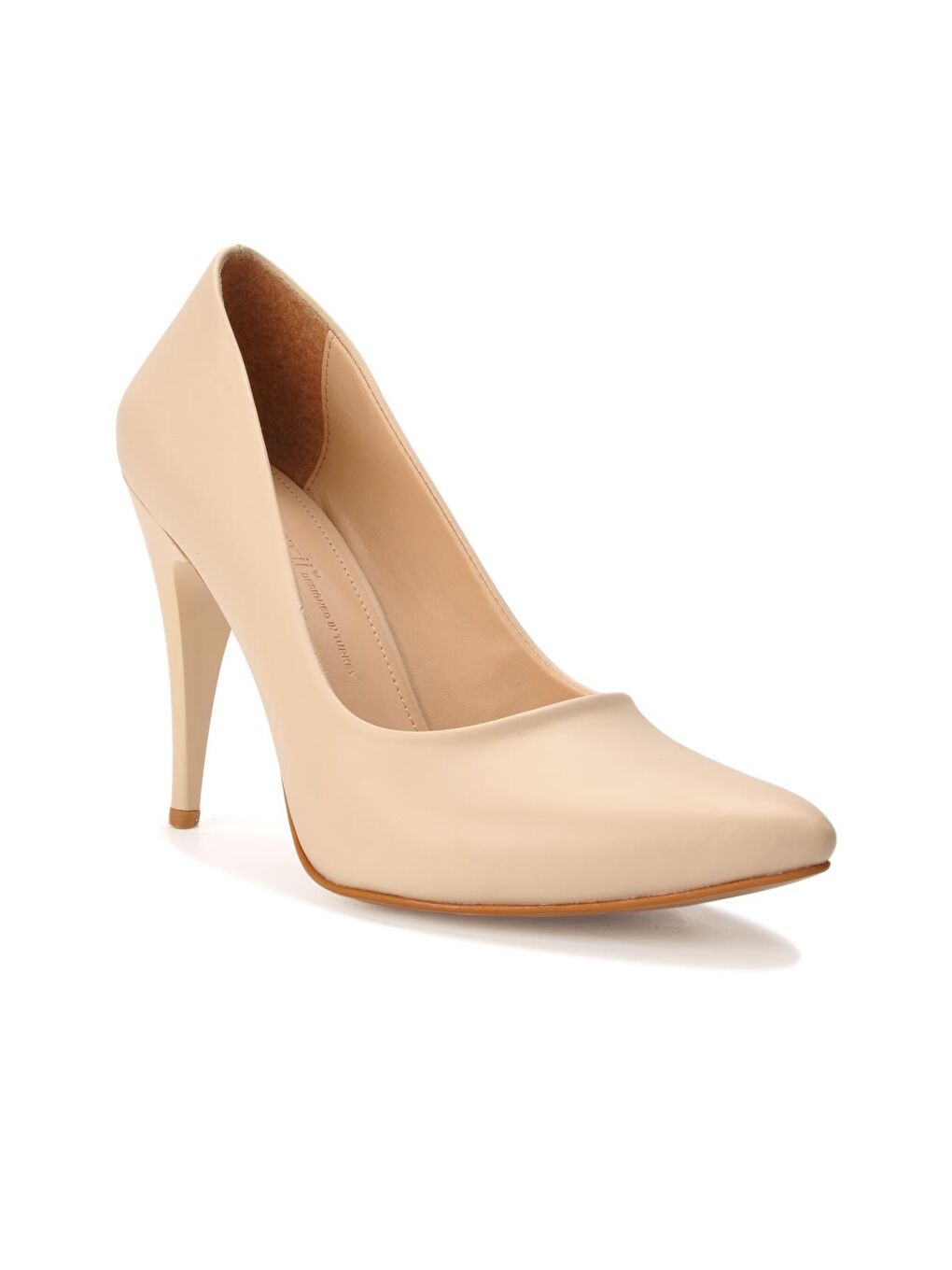 Bej Ten Kadın Topuklu Ayakkabı 100-2