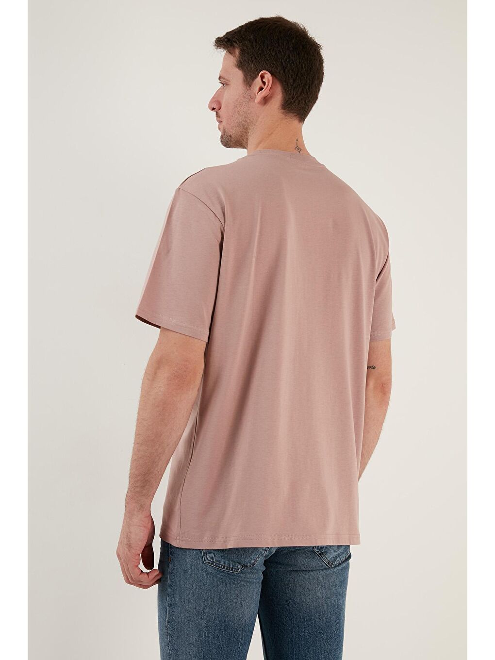 Buratti Pembe % 100 Pamuk Relaxed Fit Bisiklet Yaka T Shirt 5902605 - 4