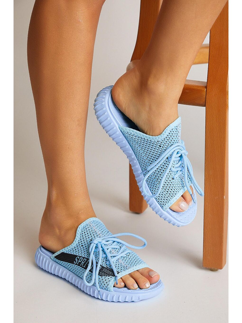 Unisex Mavi Triko Özel Üretim Terlik Tbtr