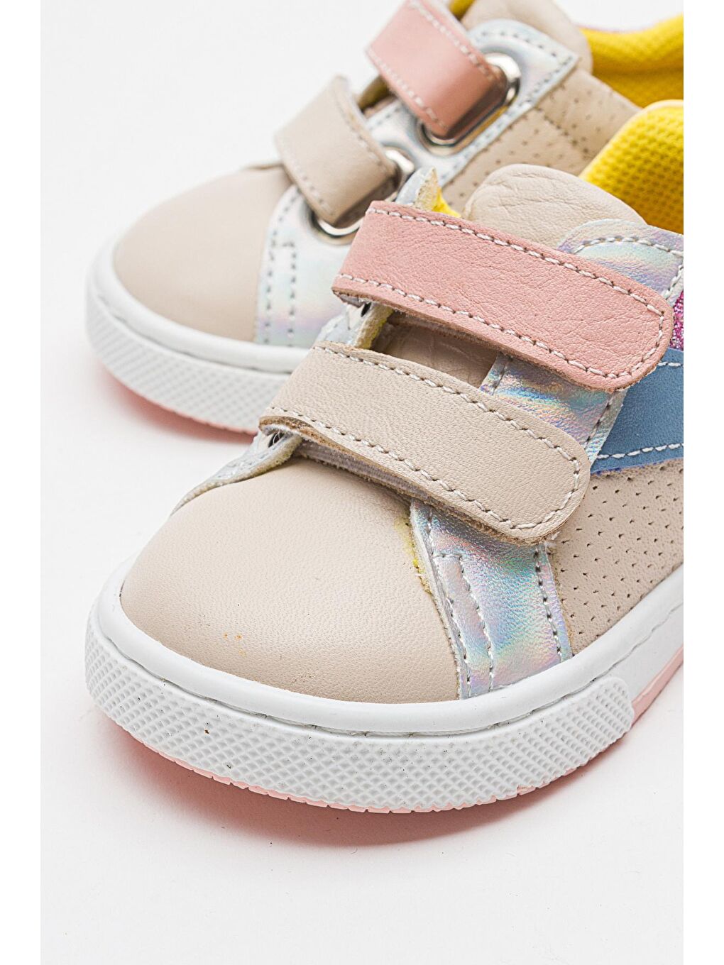 Kız Çocuk Bej Hakiki Deri Günlük Ayakkabı-1