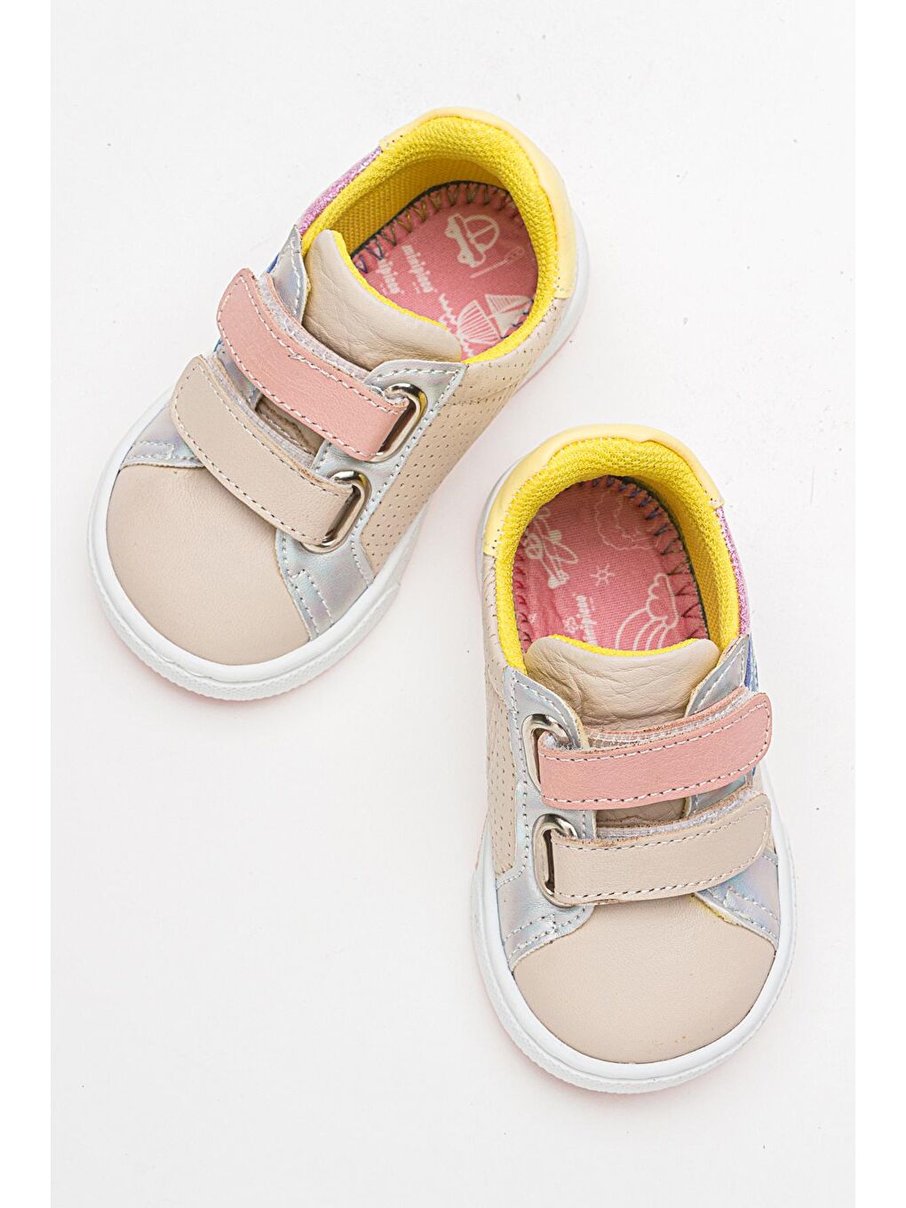 Kız Çocuk Bej Hakiki Deri Günlük Ayakkabı-3