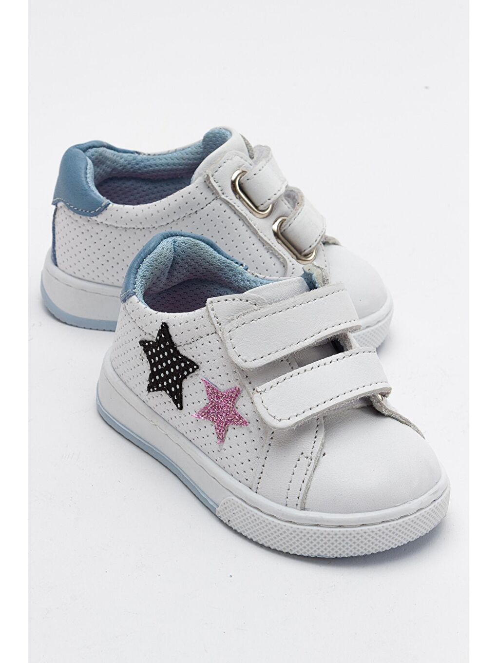 Kız Çocuk Beyaz Hakiki Deri Günlük Ayakkabı