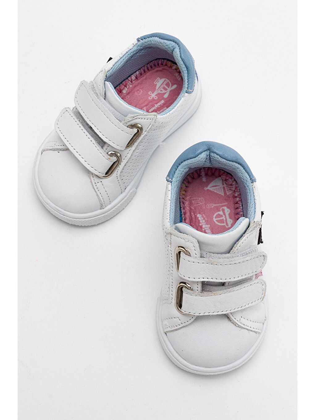 Kız Çocuk Beyaz Hakiki Deri Günlük Ayakkabı-2