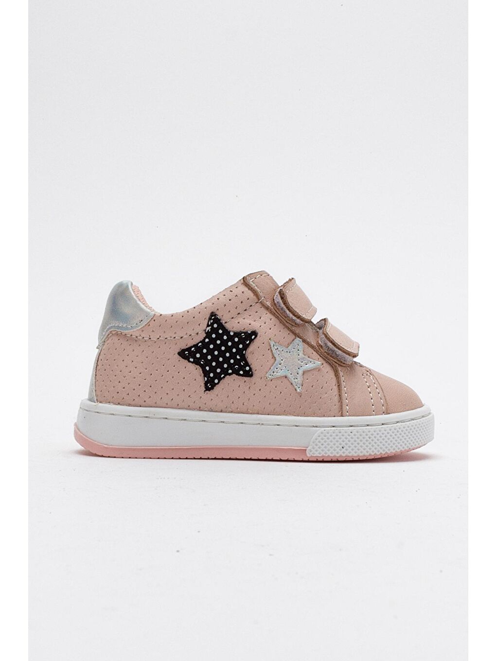 Pembe Kız Çocuk Pudra Hakiki Deri Günlük Ayakkabı-4