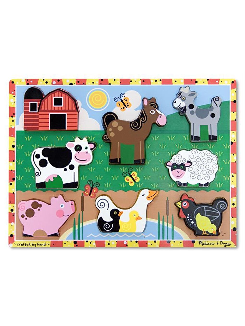 Melissa and Doug Karışık Ahşap Tombul Yapboz - Çiftlik