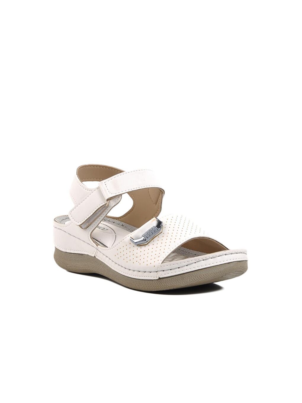 Kefken Beyaz Kadın Sandalet-2