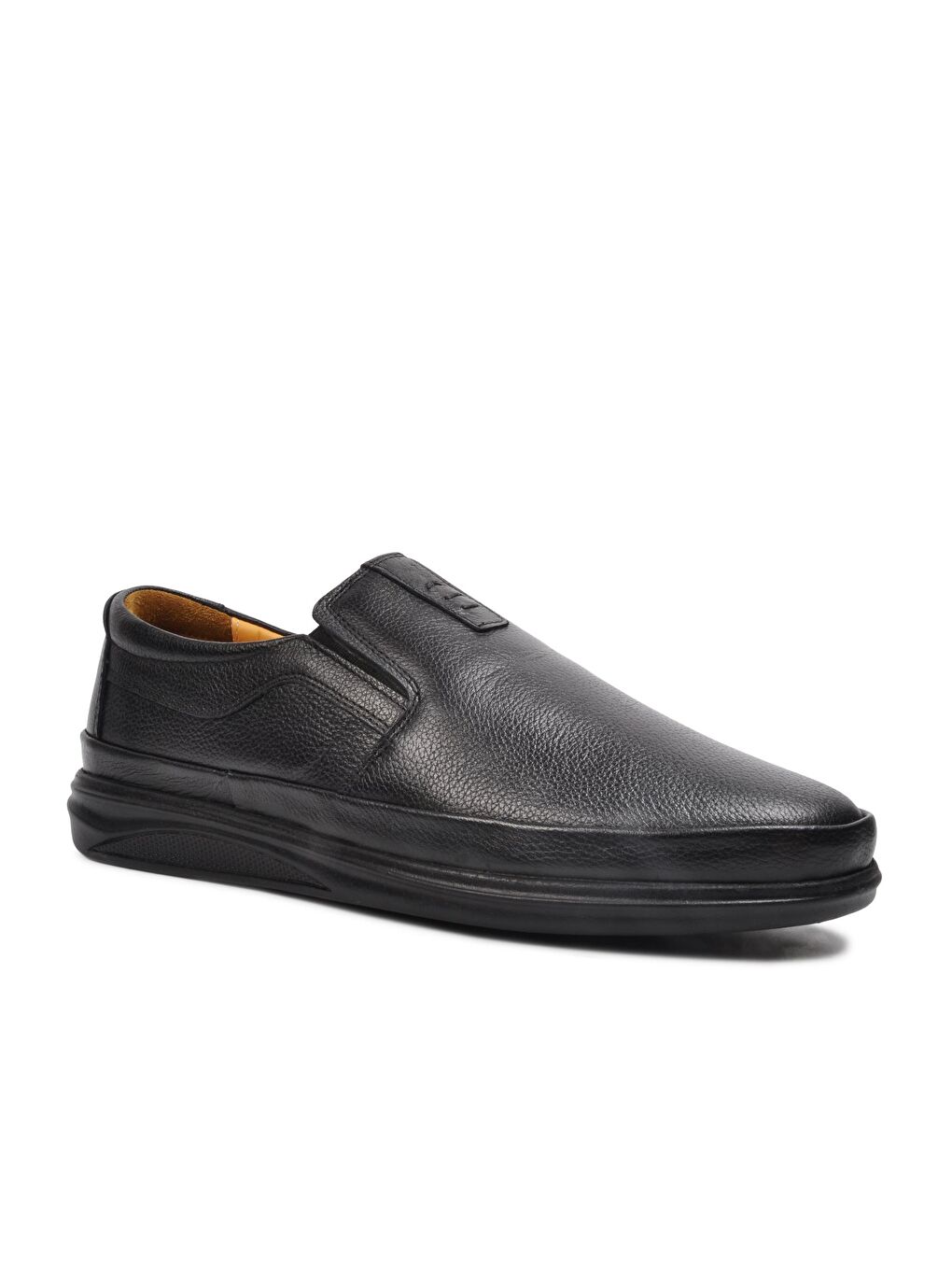 476 Siyah Hakiki Deri Erkek Günlük Comfort Ayakkabı-3