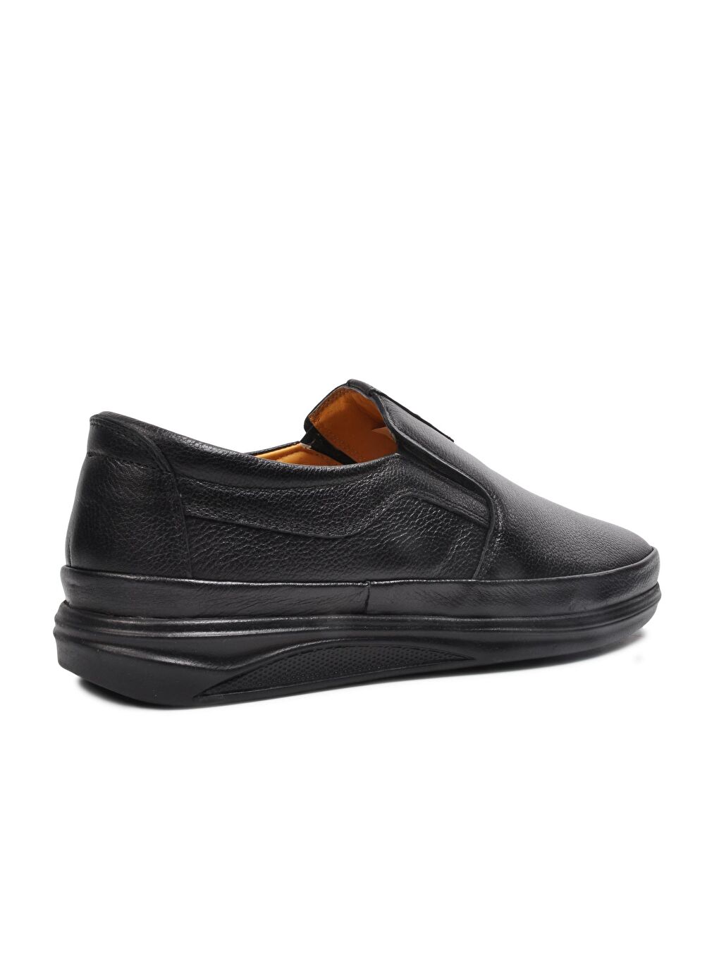 476 Siyah Hakiki Deri Erkek Günlük Comfort Ayakkabı-4