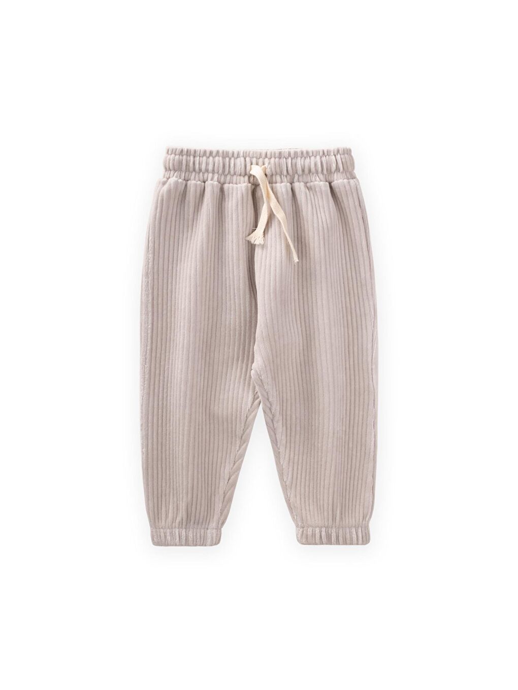 Bej Erkek Çocuk Kadife Jogger Pantolon