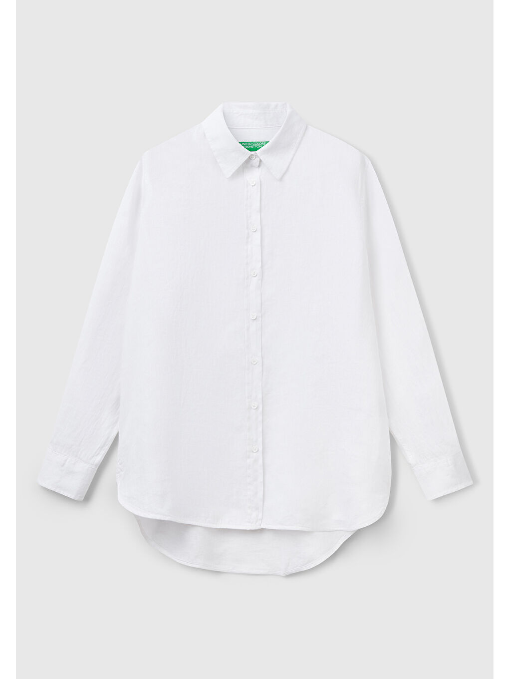 Kadın Beyaz %100 Keten Gömlek-1