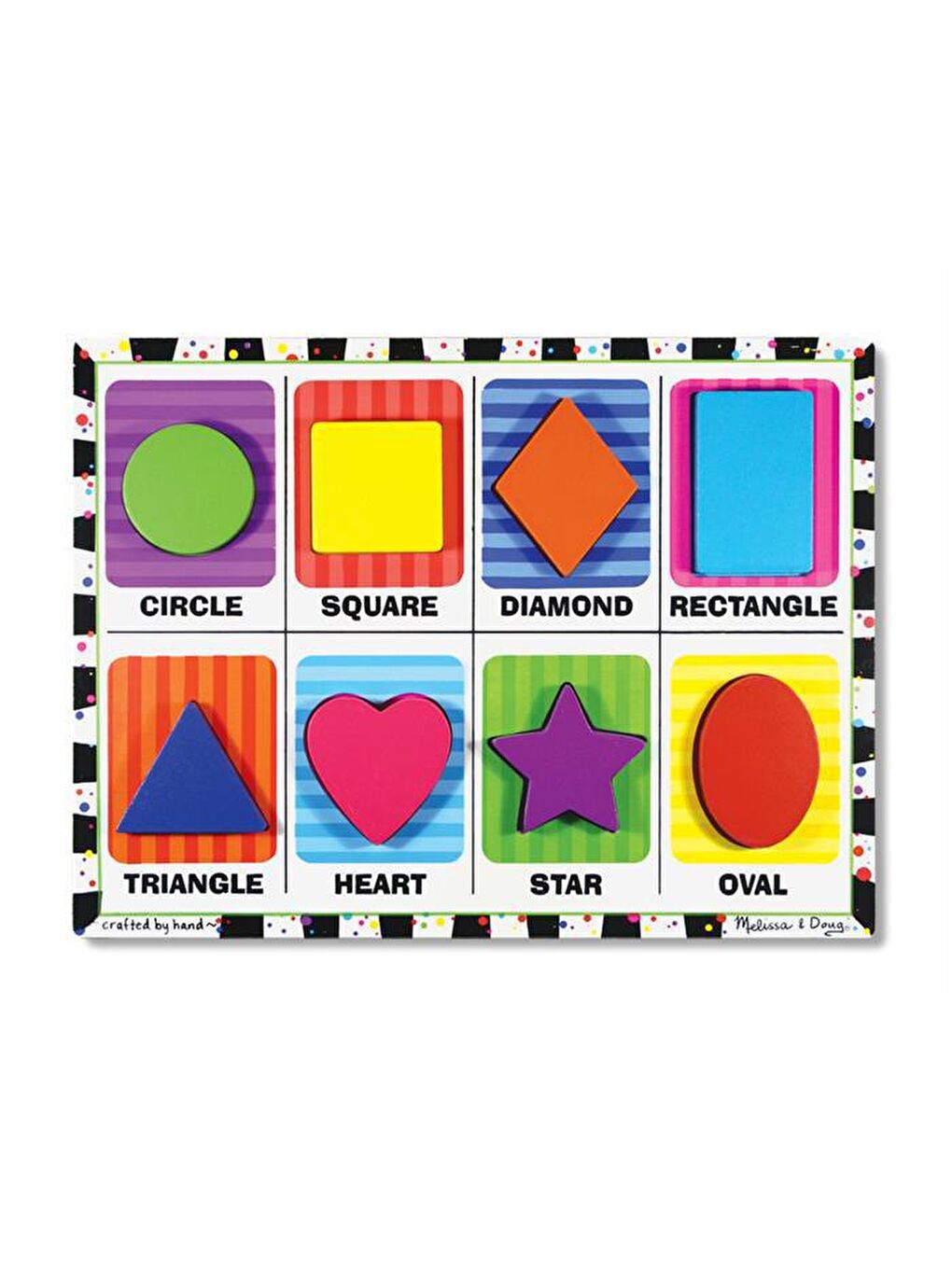 Melissa and Doug Karışık Ahşap Tombul Yapboz - Şekiller