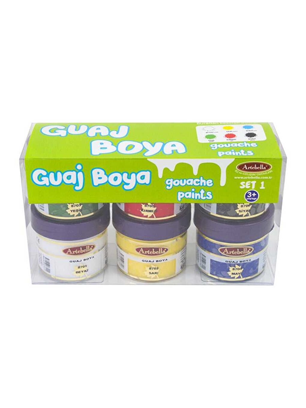 Artebella Guaj Boya 6'lı Set 50ml ABS70050