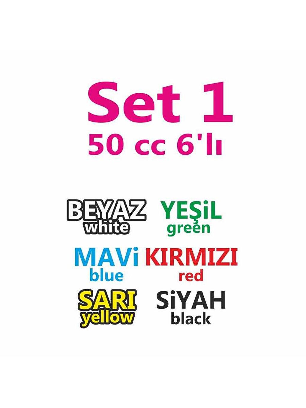 Artebella Guaj Boya 6'lı Set 50ml ABS70050 - 1