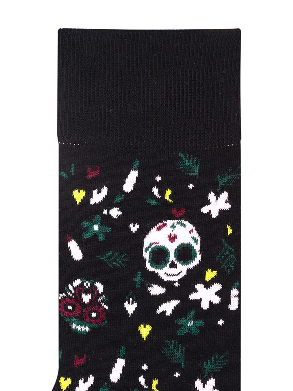 Siyah Kuru Kafa Desenli Çorap-2