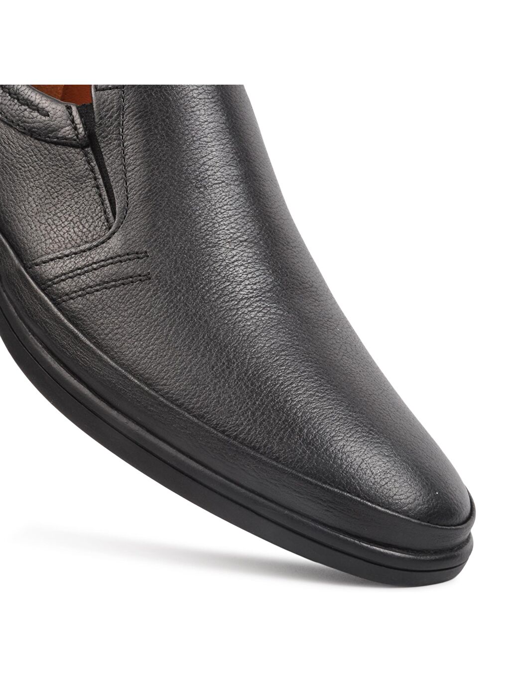 2030-K Siyah Hakiki Deri Erkek Günlük Rahat Ayakkabı-1