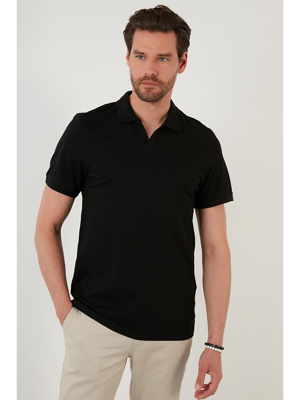 Buratti Siyah Slim Fit Pamuklu Polo T Shirt 5902141 - 1