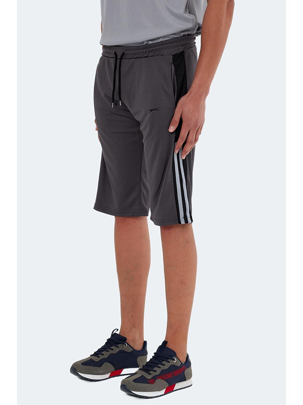 SAKI Erkek Şort Koyu Gri-3