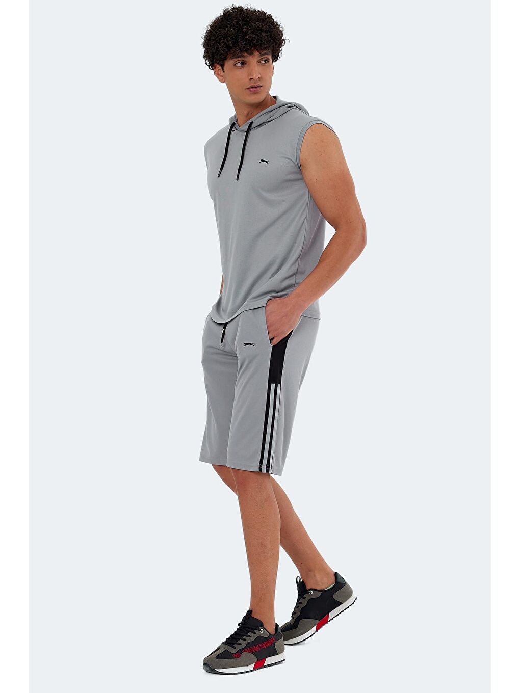 SAKI Erkek Şort Gri-3