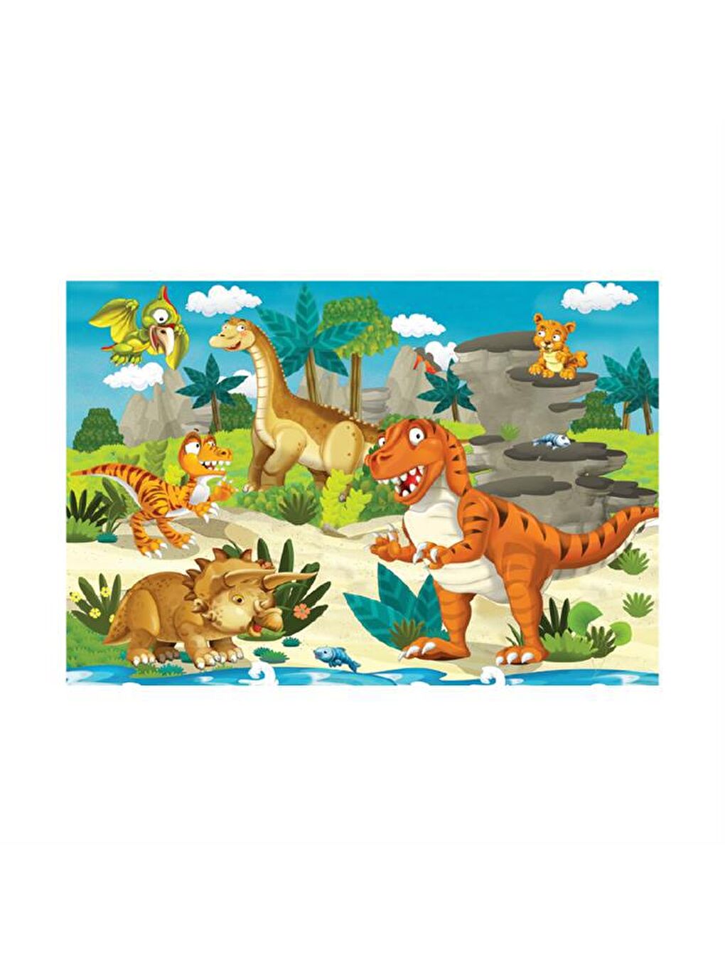 Blue Focus Karışık 100 Parça Puzzle - Dinozorlar (Dinosaurs)