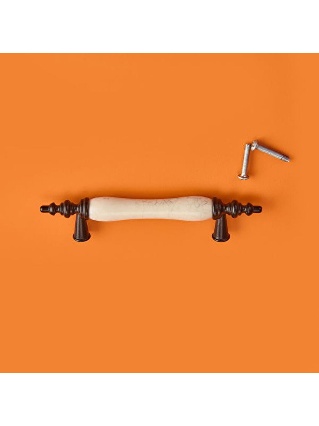 Kaş Çatlak Sırlı 96 Kulp - Beyaz / Siyah-11