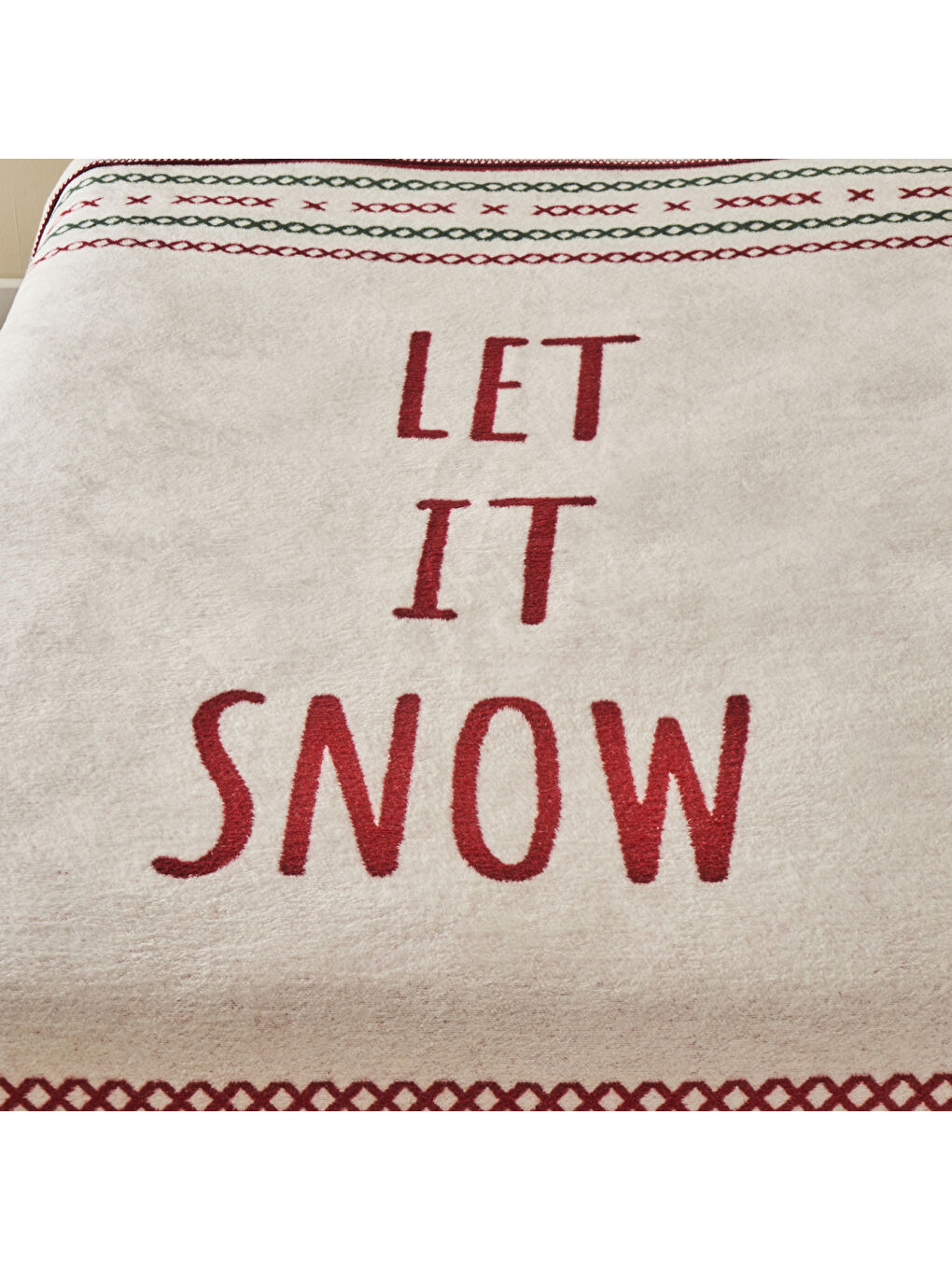 Jolly Pamuklu Tek Kişilik Battaniye Kırmızı-Yeşil (150x200 cm)-1