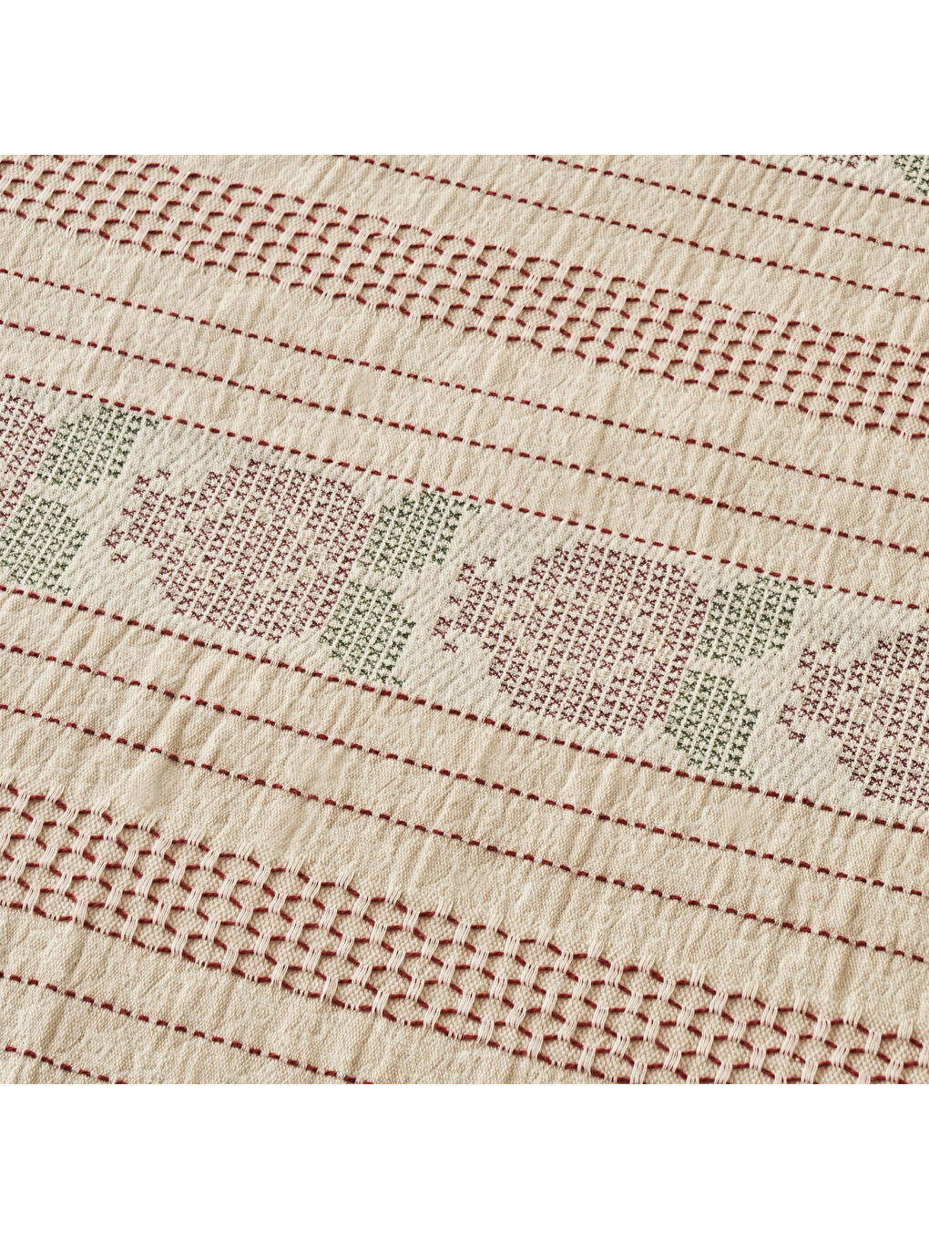 Karışık %100 Pamuk Jolly Jakarlı Çift Kişilik Yatak Örtüsü (220x240 cm)-2