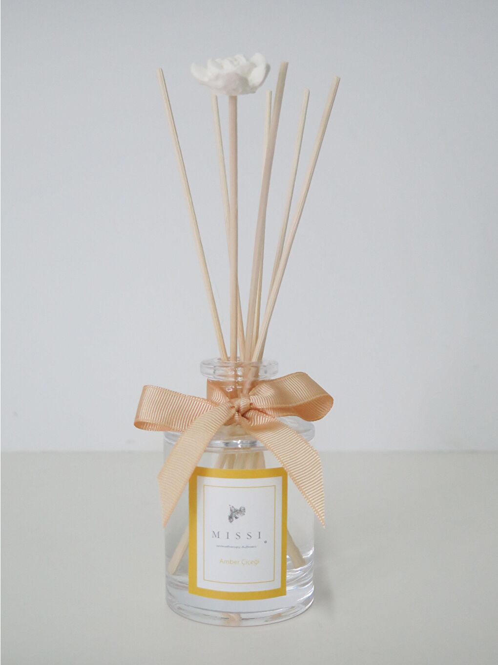 Renksiz 110 cc Silindir Şişe Amber Çiçeği Oda Kokusu