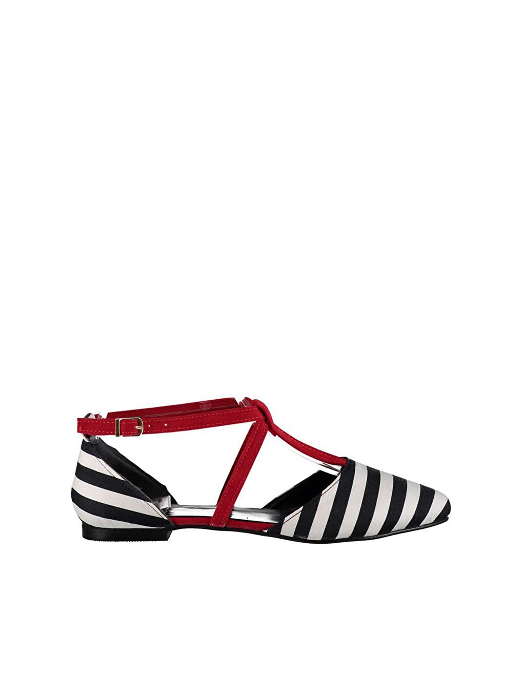 Siyah D726537304 Beyaz/Kırmızı Kadın Babet-2