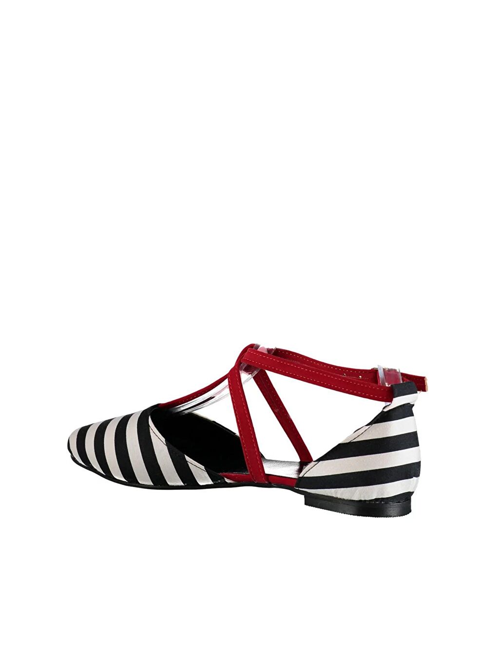 Siyah D726537304 Beyaz/Kırmızı Kadın Babet-4