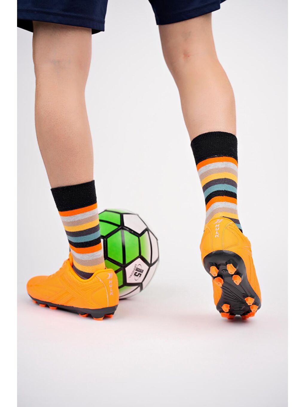 Turuncu CASEMİR Unisex  Krampon Halı Saha Futbol Spor Ayakkabı-3