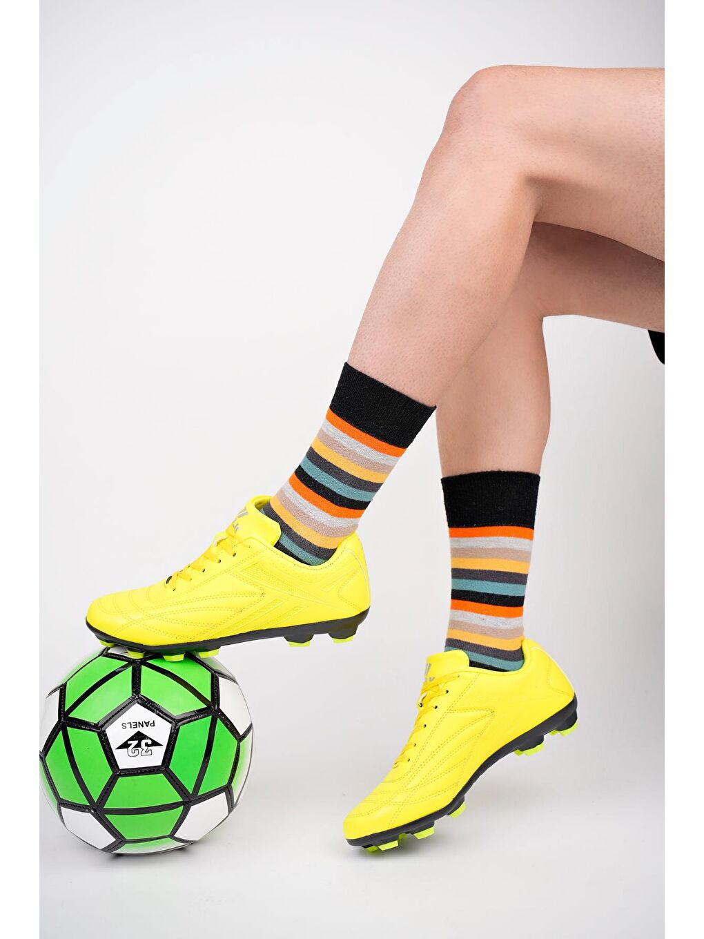 Sarı CASEMİR Unisex  Krampon Halı Saha Futbol Spor Ayakkabı-1