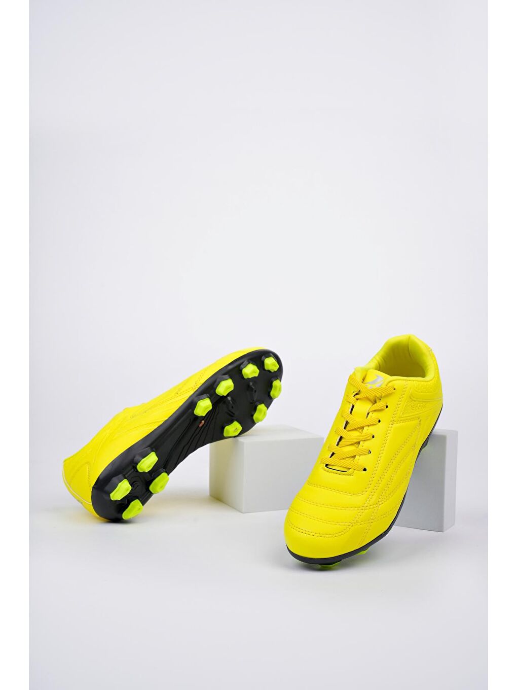 Sarı CASEMİR Unisex  Krampon Halı Saha Futbol Spor Ayakkabı-4