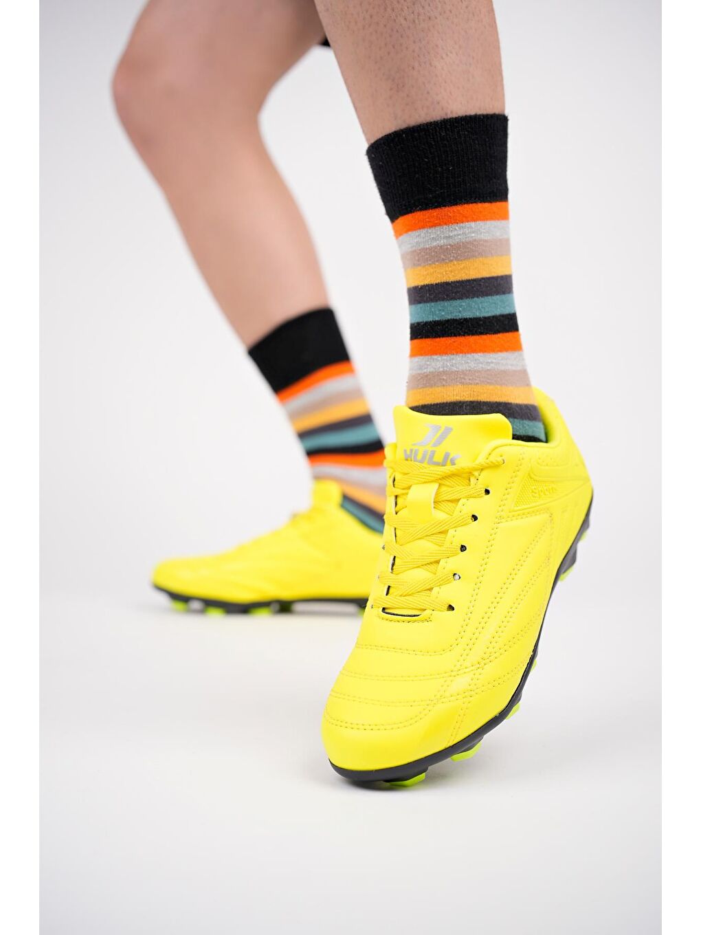 Sarı CASEMİR Unisex  Krampon Halı Saha Futbol Spor Ayakkabı-7