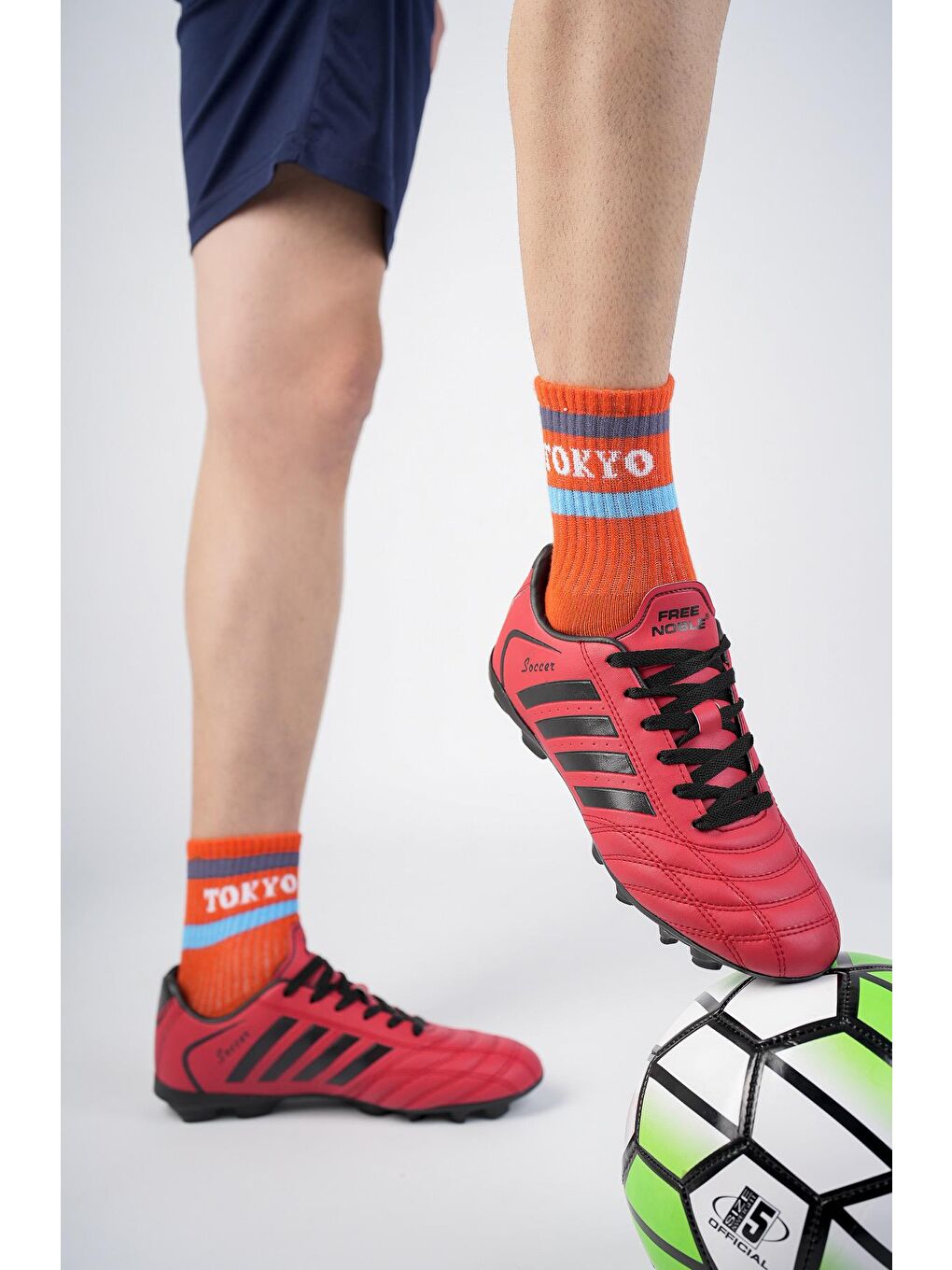 Kırmızı Vidol Unisex  Krampon Halı Saha Futbol Ayakkabı-1