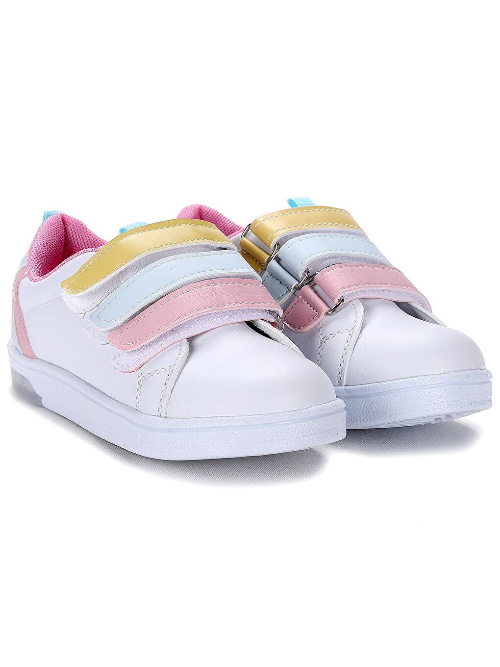 Beyaz Mami Günlük Cırtlı Işıklı Kız/Erkek Çocuk Spor Ayakkabı-2