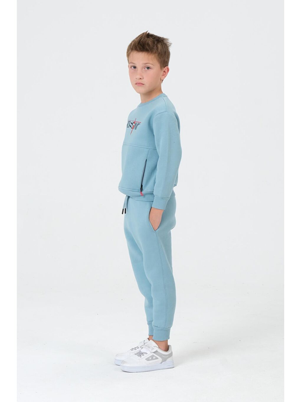 Mavi Erkek Çocuk Bisiklet Yaka Eşofman Takımı-1