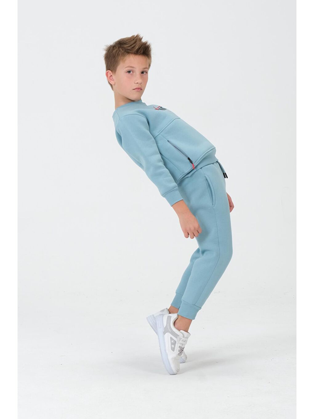 Mavi Erkek Çocuk Bisiklet Yaka Eşofman Takımı-2