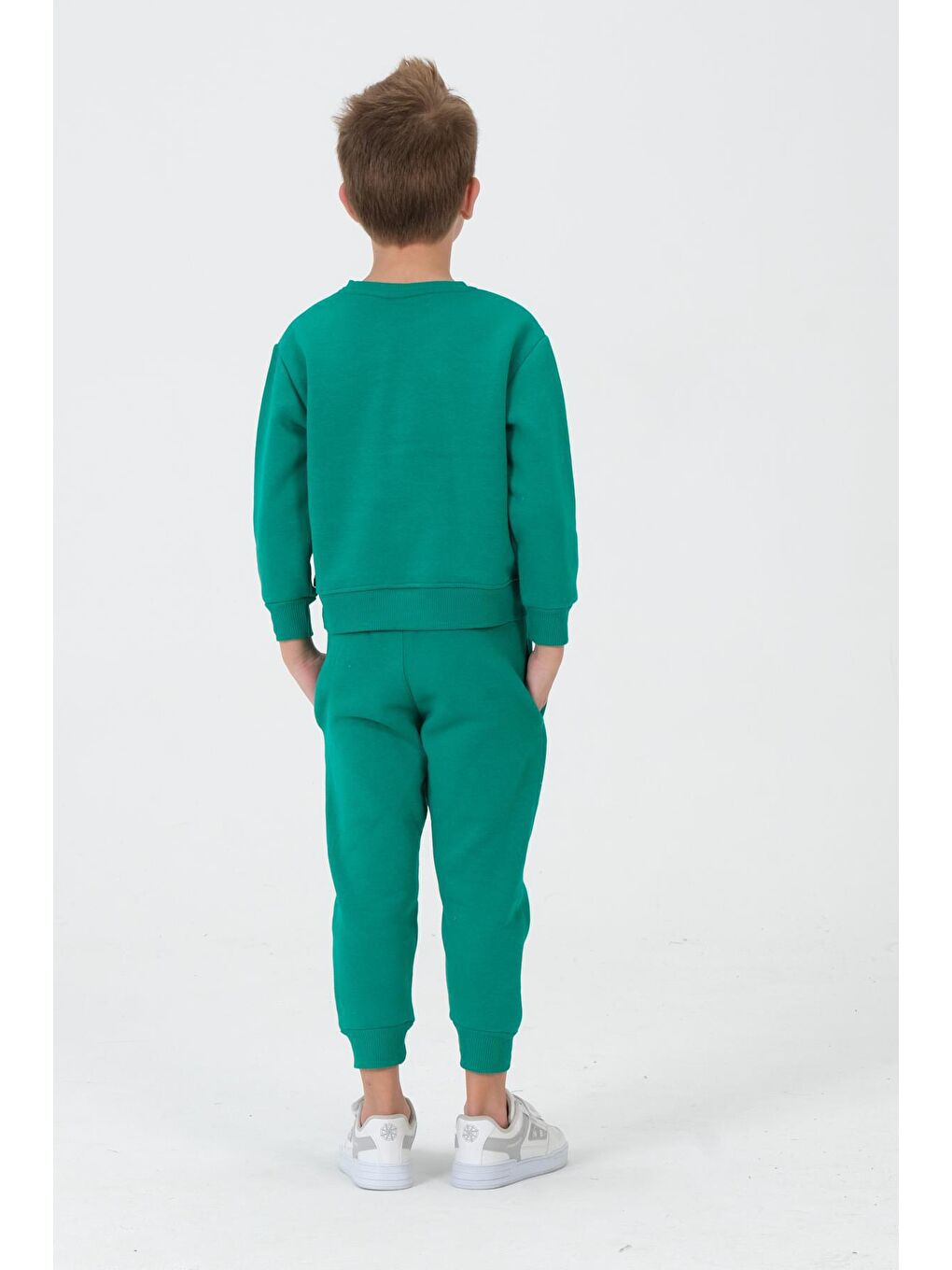 Yeşil Erkek Çocuk Bisiklet Yaka Eşofman Takımı-3