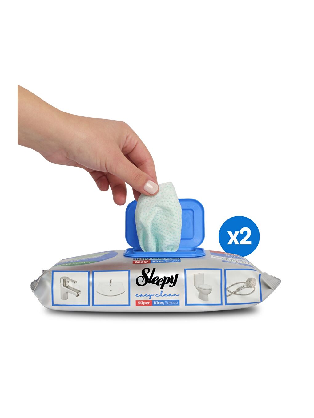 Sleepy Easy Clean Süper Kireç Sökücü Yüzey Temizlik Havlusu&mendili 2x30 (60 Yaprak) - 1