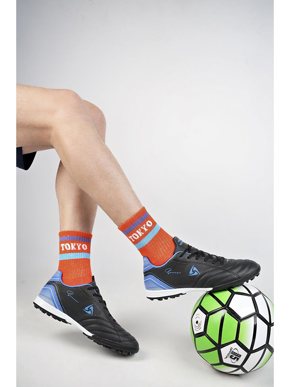 Siyah Pter Unisex  Halı Saha Çim Saha Futbol Ayakkabısı