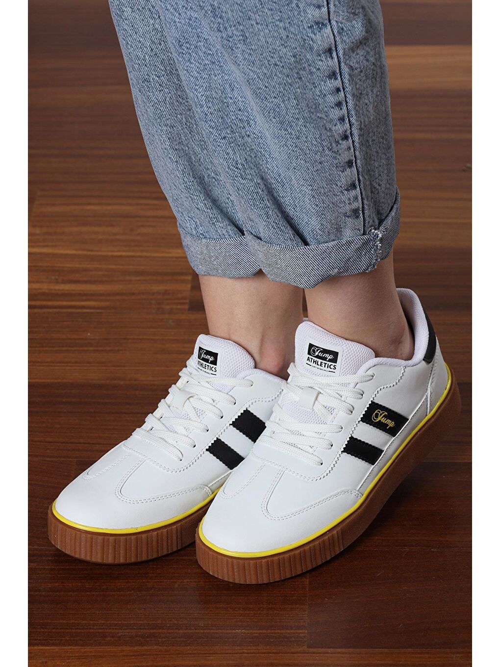 28146 Beyaz - Camel Kadın Sneaker Günlük Spor Ayakkabı-1