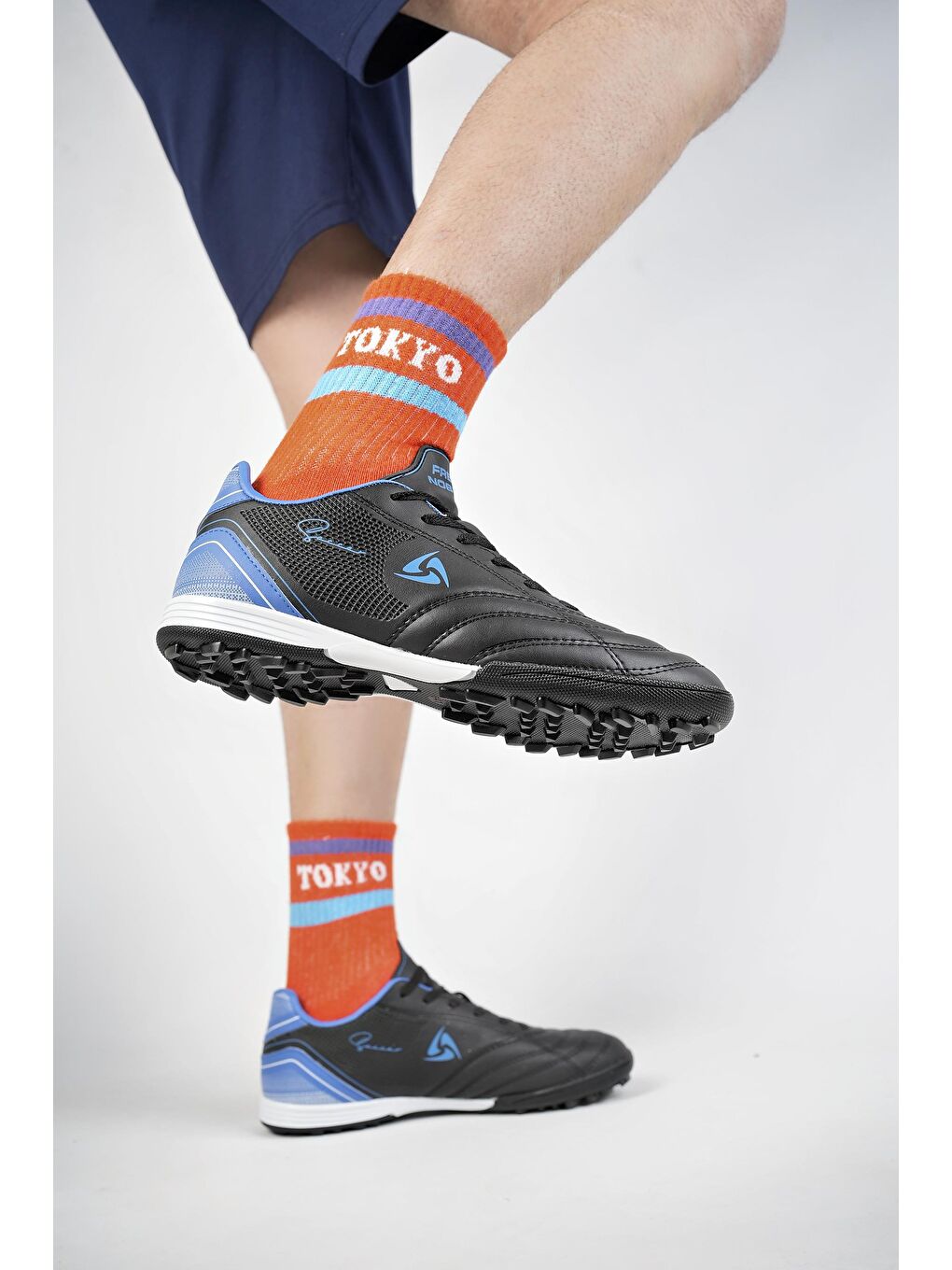 Siyah Pter Unisex  Halı Saha Çim Saha Futbol Ayakkabısı-1