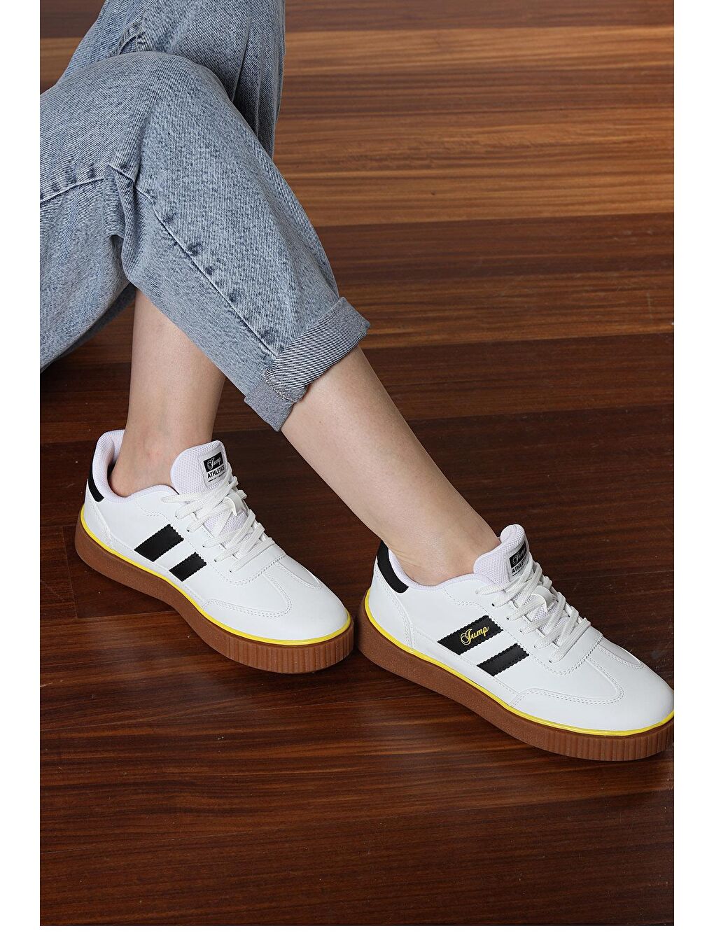 28146 Beyaz - Camel Kadın Sneaker Günlük Spor Ayakkabı-4